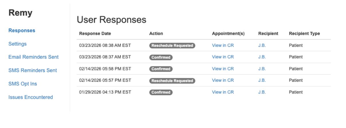 Remy sample configuration portal